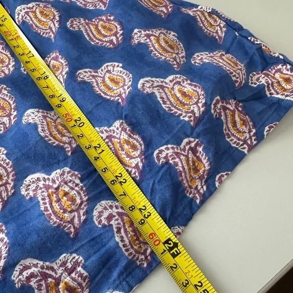 Emerson Fry Frances Blouse in Blue Paisley Flowers | Size Medium - Picture 10 of 13